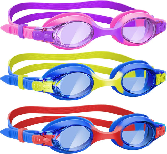 Kids Swim Goggles — 3 Pack - Color Set 01