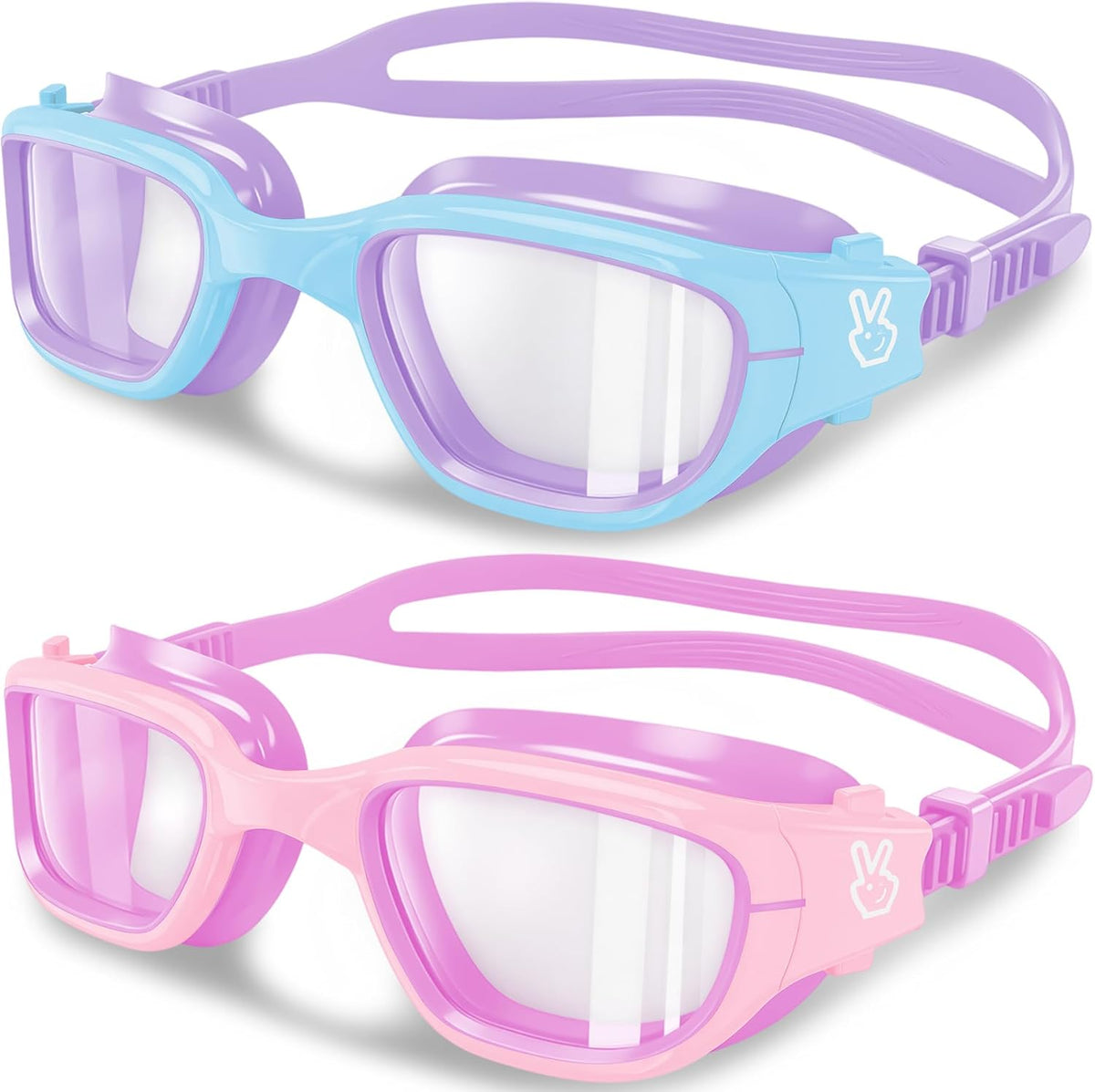 Kids Performance Goggles — PG - 2 Pack — Purple Light Pink Clear + Light Purple Light Blue Clear