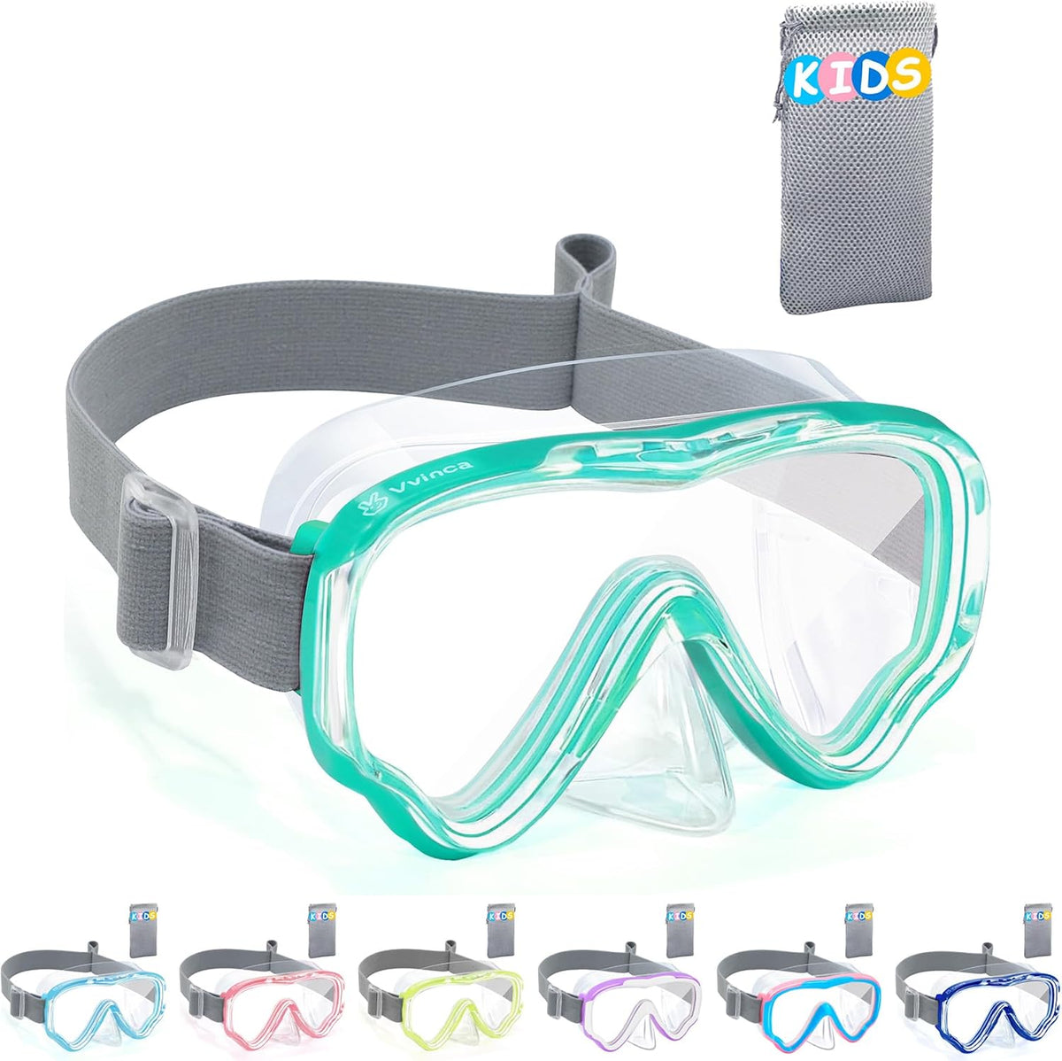 Kids Fabric-Strap Dive Masks — Choose Your Pack - variant A000201 MAIN