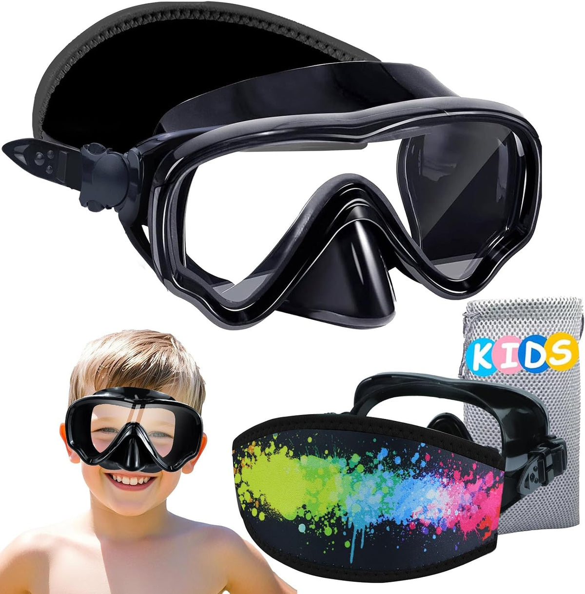 Kids Protective-Band Dive Mask - variant A001155 MAIN