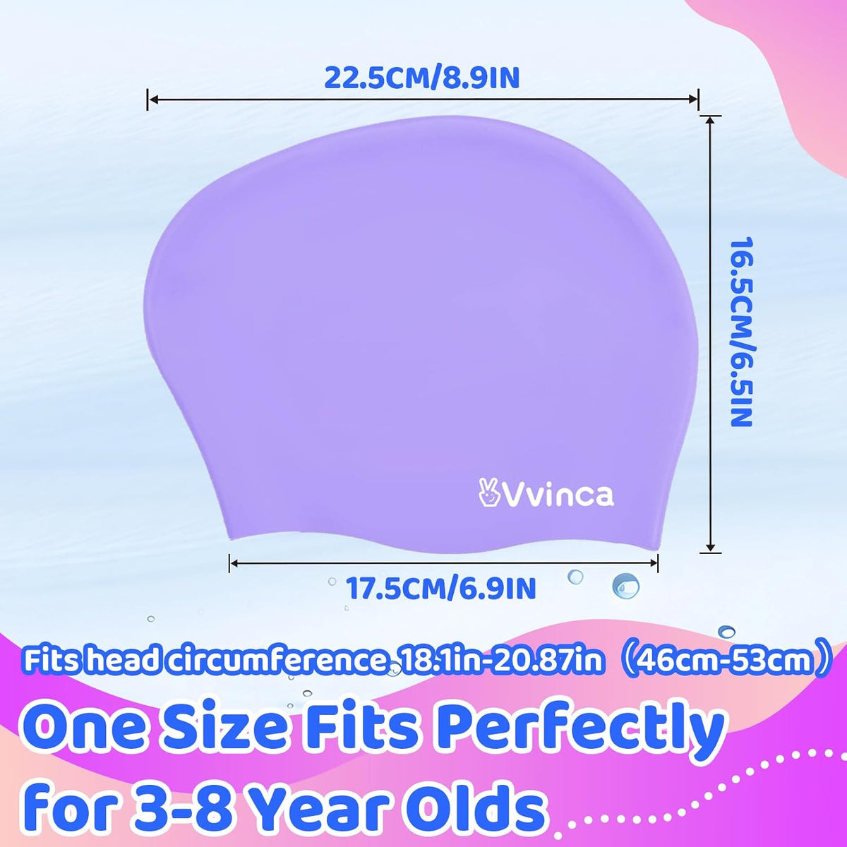 Kids Long-Hair Swim Caps — 2 Pack - detail image 7