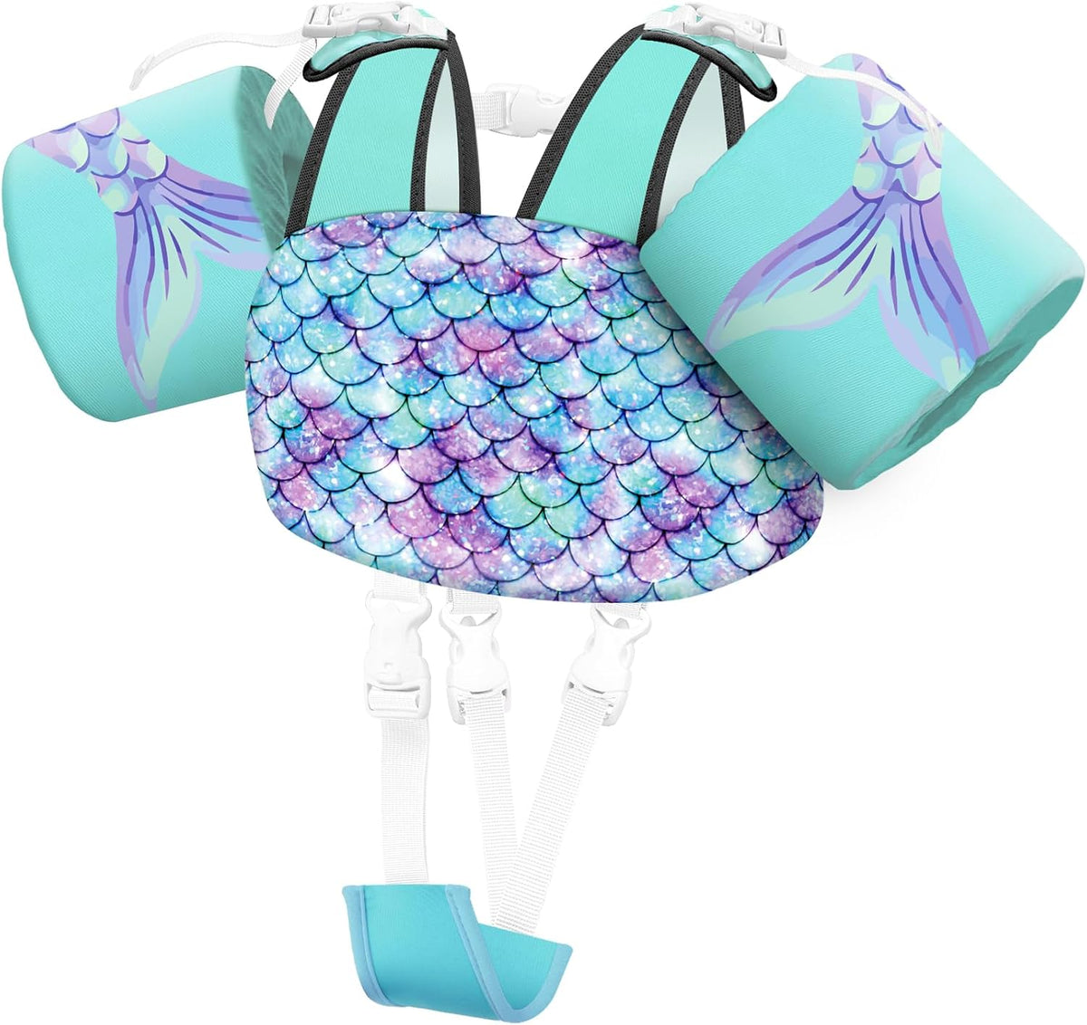 Kids Y-Strap Swim Vest - Mermaid Scales