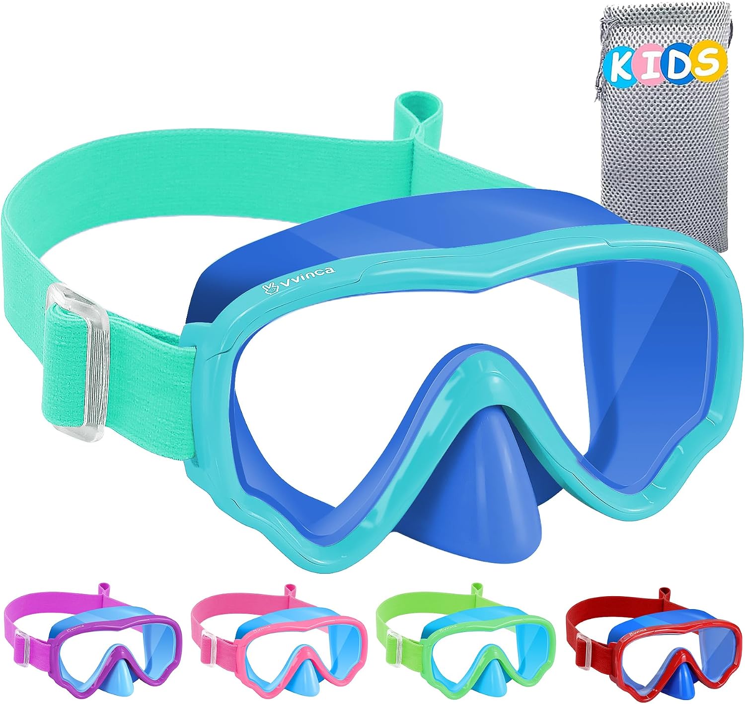 Kids Fabric-Strap Dive Mask - Color Set 01