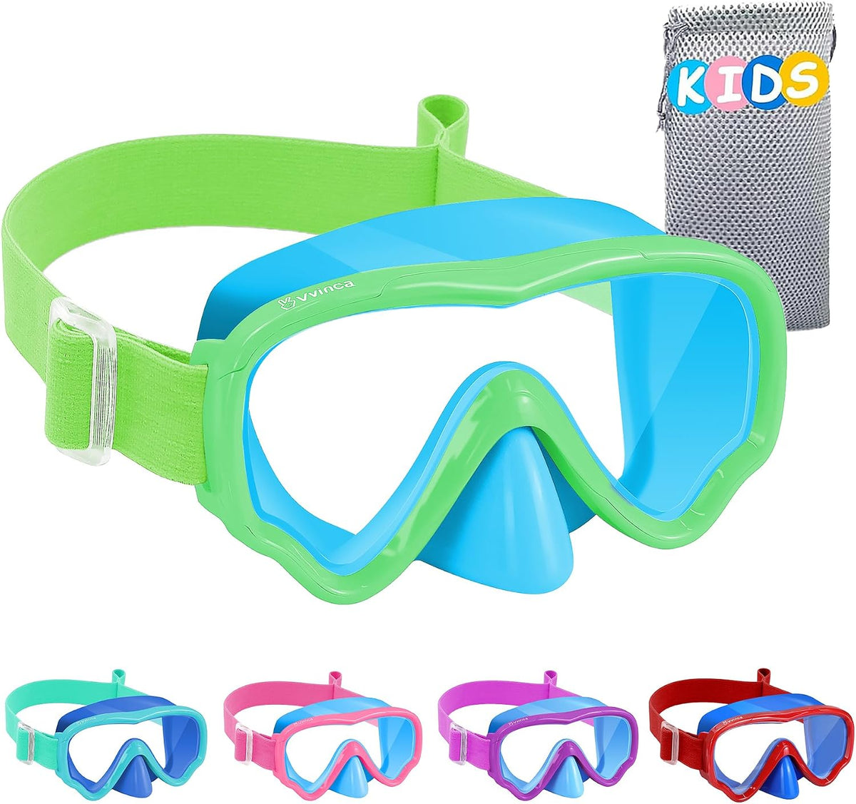 Kids Fabric-Strap Dive Mask - variant A001187 MAIN