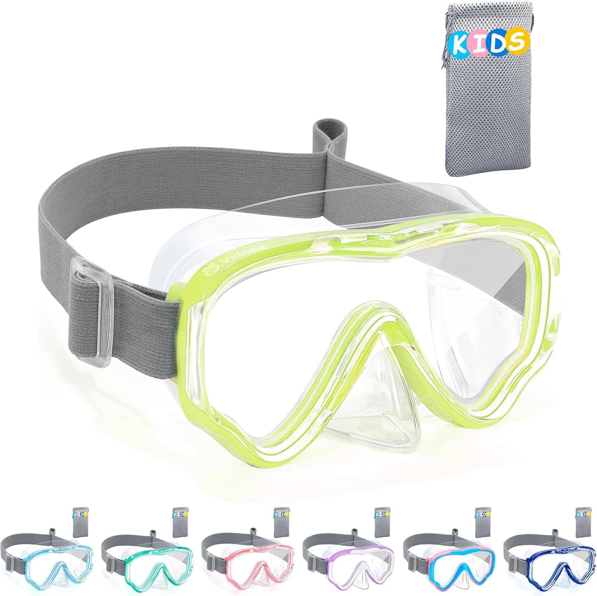 Kids Fabric-Strap Dive Masks — Choose Your Pack - variant A000202 MAIN