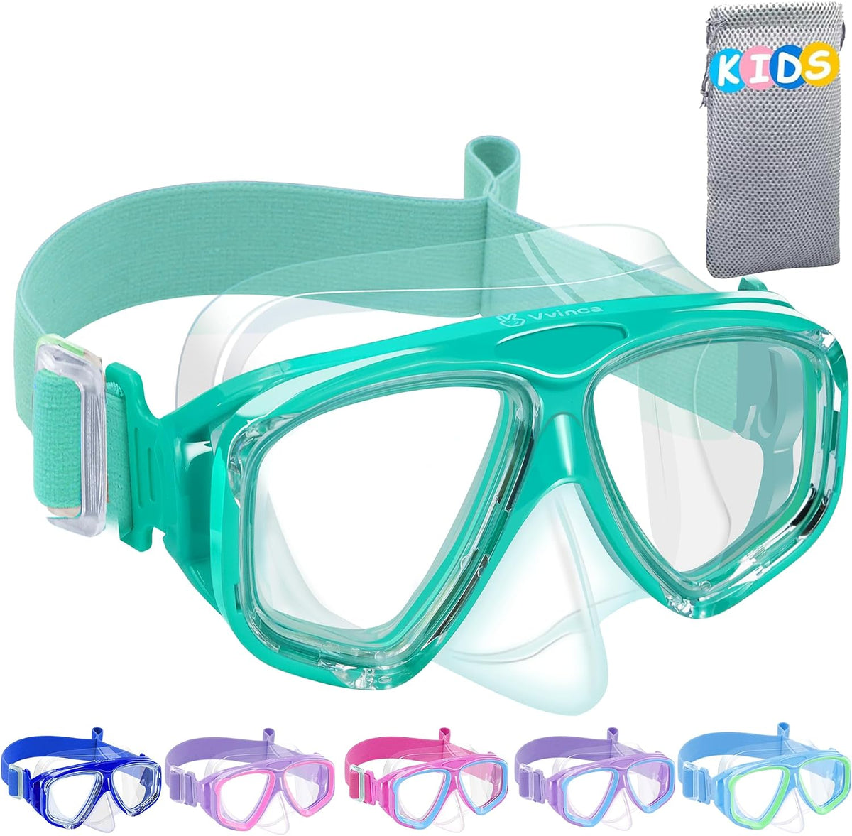 Kids Split-Lens Fabric-Strap Dive Mask - variant A1001194 MAIN