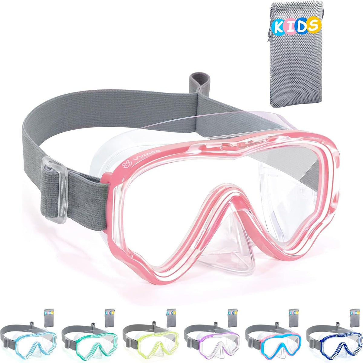 Kids Fabric-Strap Dive Masks — Choose Your Pack - variant A000074 MAIN