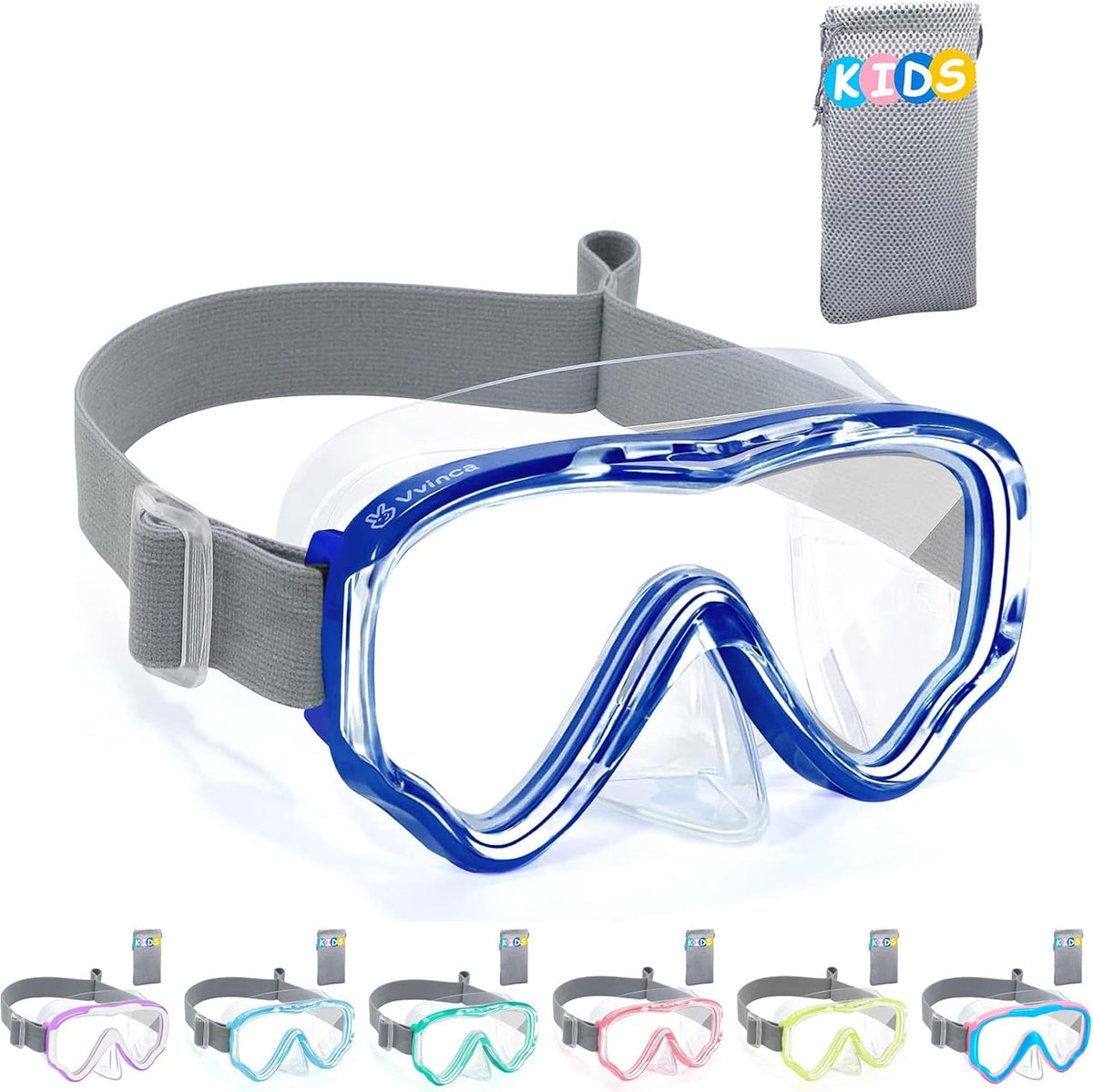 Kids Fabric-Strap Dive Masks — Choose Your Pack - variant A000687 MAIN