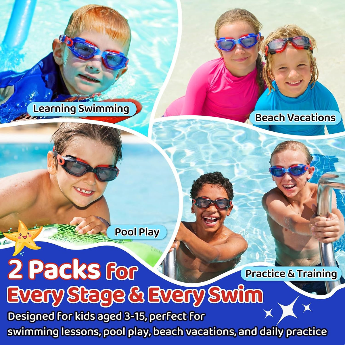 Kids Square Goggles — Choose Your Strap - detail image 7