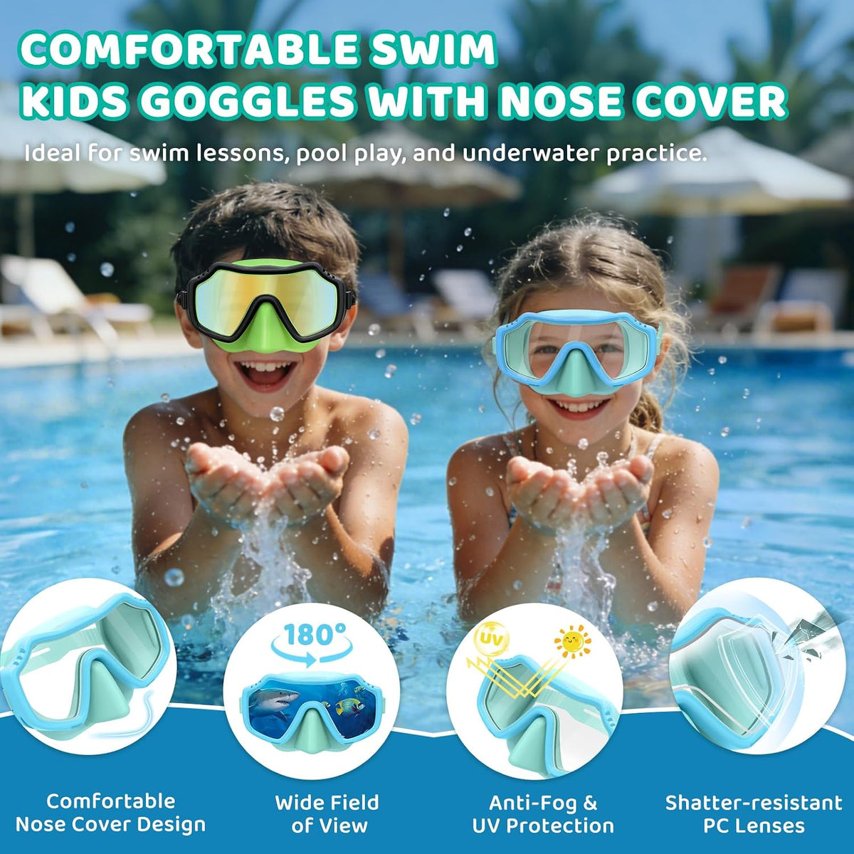 Kids Solid-Silicone Dive Masks — 2 Pack - detail image 3
