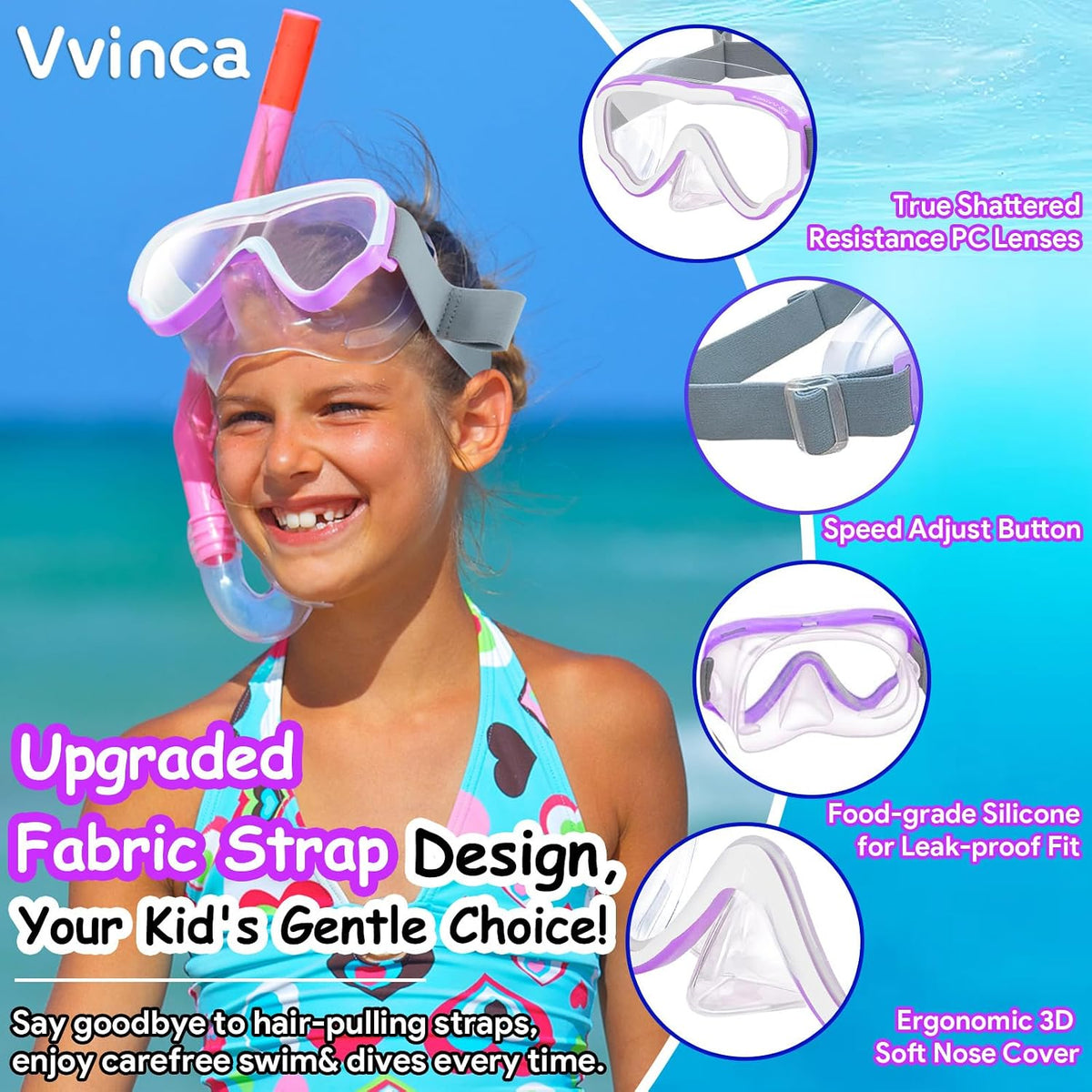 Kids Fabric-Strap Dive Masks — Choose Your Pack - detail image 1