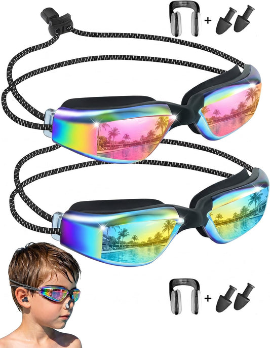 Kids Square Goggles — Choose Your Strap - Bungee / Color Set 01