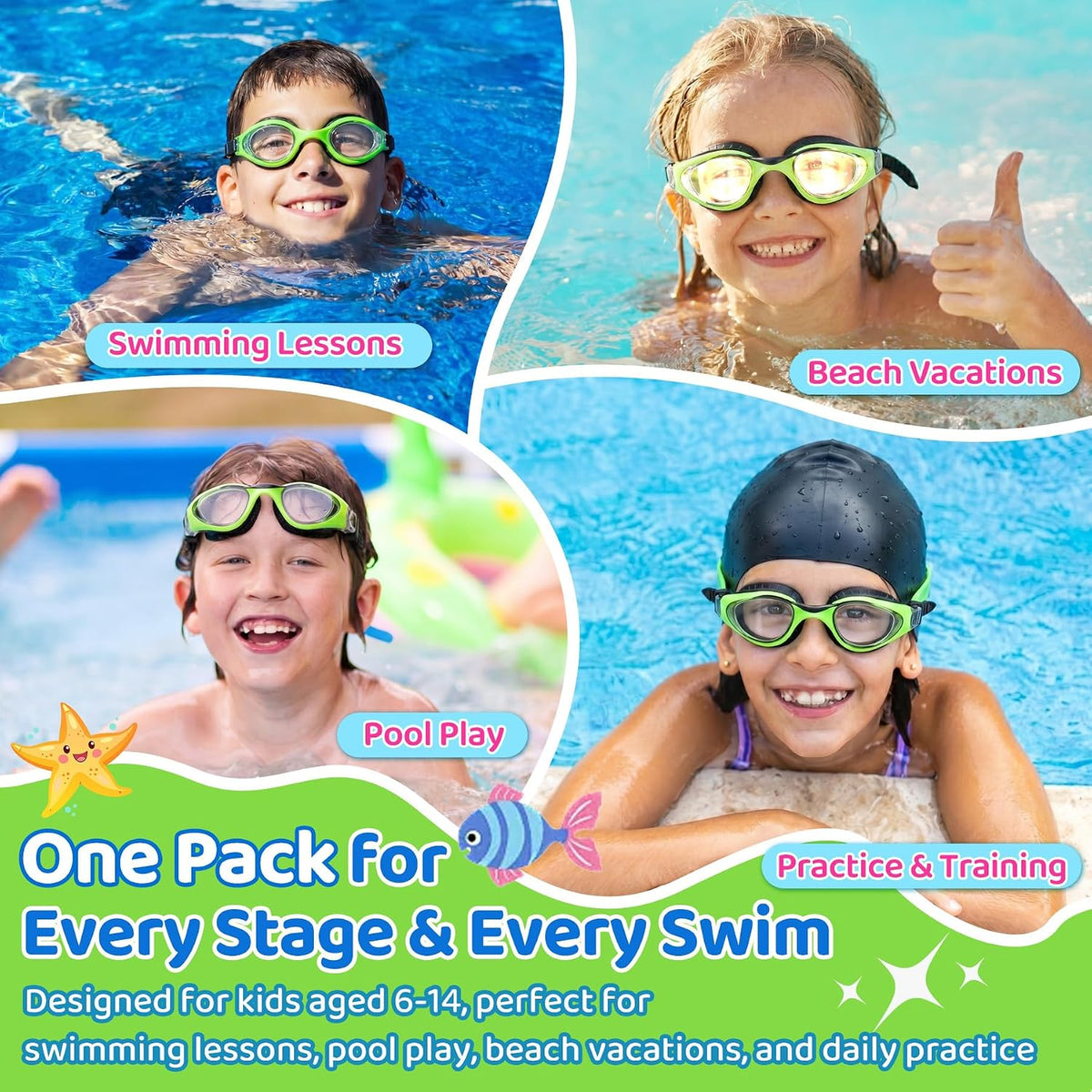 gallery:Pack & Color & Lens=2 Pack — Green Black Clear + Blue Black Blue Mirror~2 Pack — Light Blue Purple Clear + Light Blue Pink Clear~2 Pack — Light Blue Purple Clear + Navy Blue | Two-Tone 2 Pack detail 07
