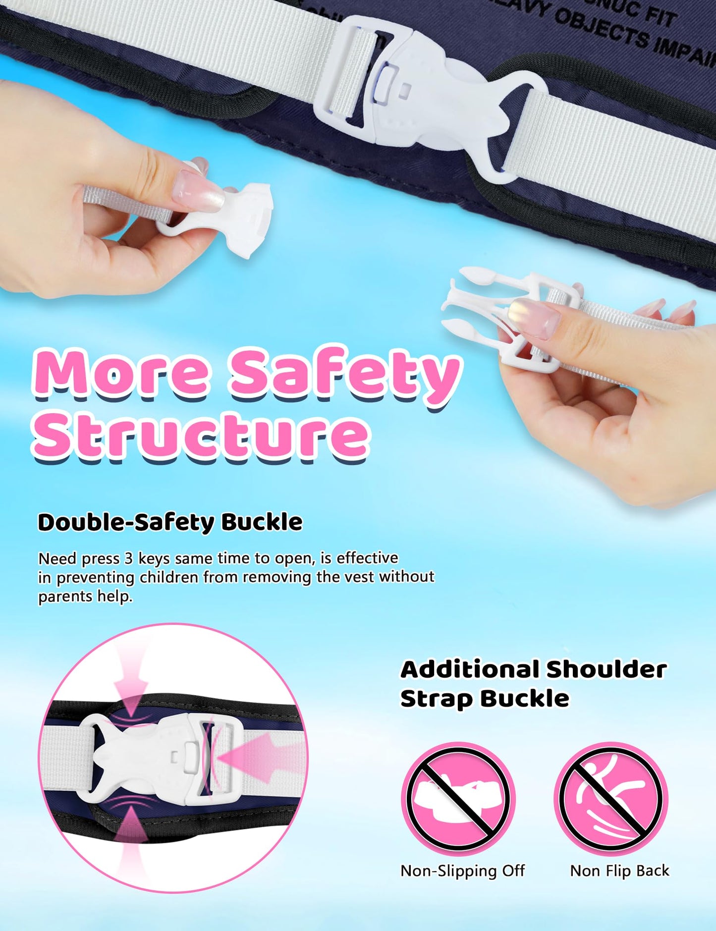 Vvinca Toddler Swim Vest for Kids 13-30lbs Boys Girls Puddle Kid Jumper Toddlers Pool Floaties Jacket with Adjustable Crotch Strap Sleeves Shoulder for 1 2 3 Years Old Baby Infant Learn to Swimming