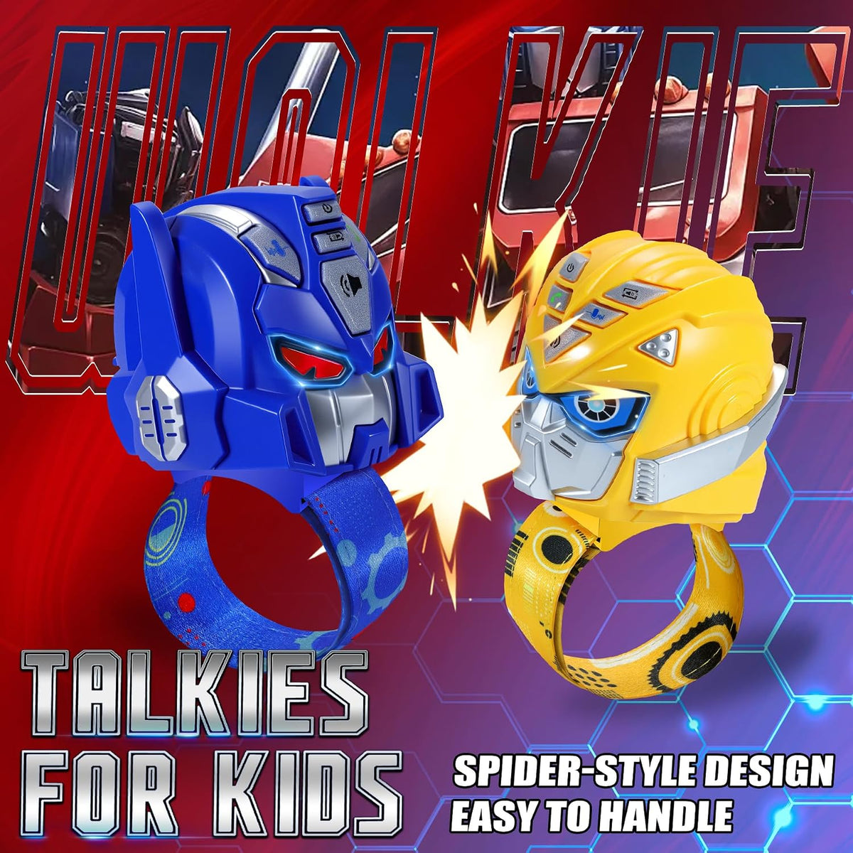 gallery:Pack & Color Combination=2 Pack — Robot Heroes Yellow Robot + Blue Red Robot | Robot gallery image 01