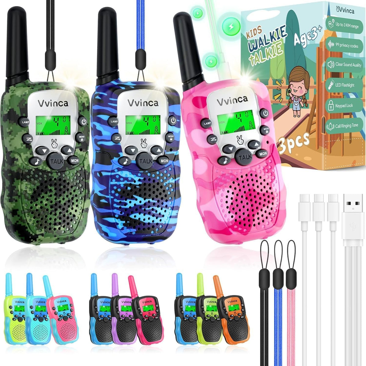 Rechargeable Kids Walkie Talkies - variant A000963 MAIN