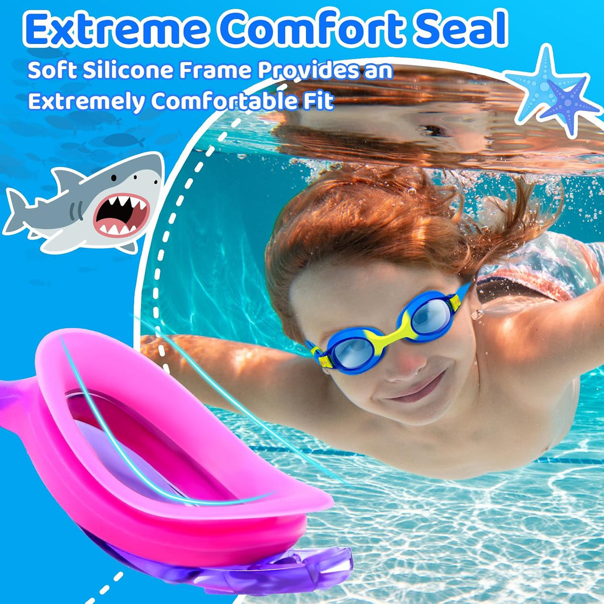 Kids Swim Goggles — 3 Pack - detail image 2