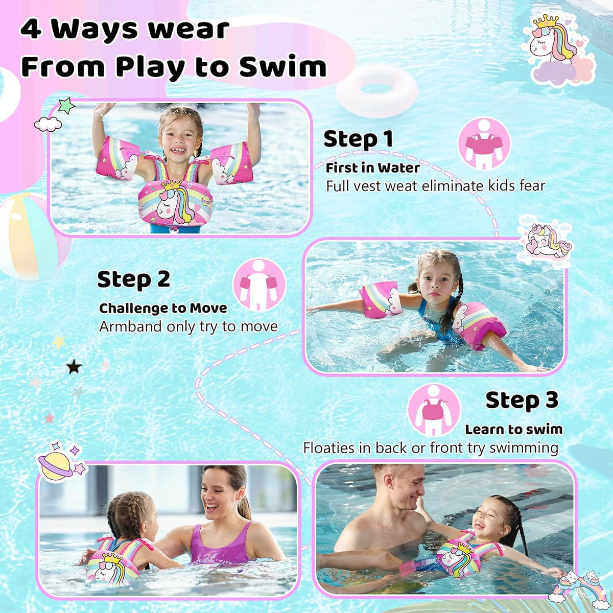 Kids Y-Strap Swim Vest - detail image 2