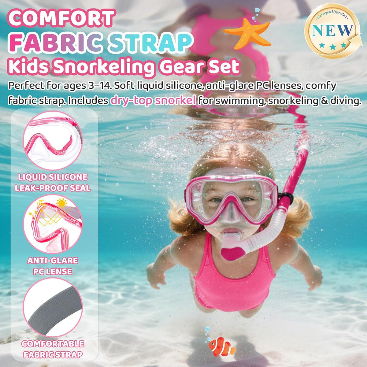 Kids Dive Mask & Snorkel Set - detail image 1