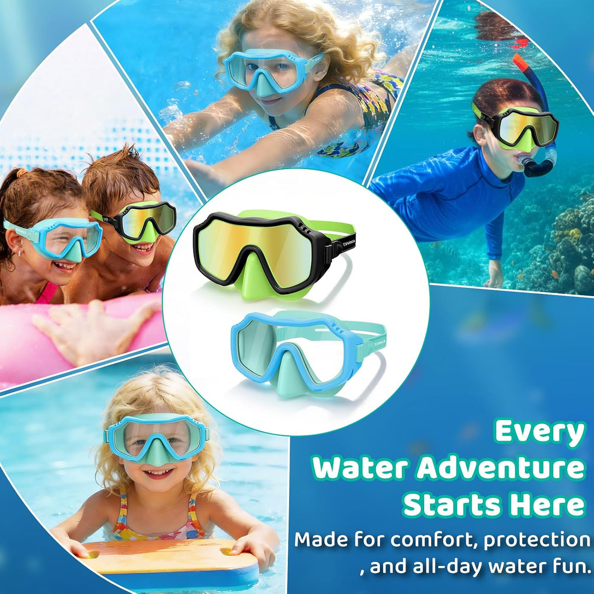 Kids Solid-Silicone Dive Masks — 2 Pack - detail image 8
