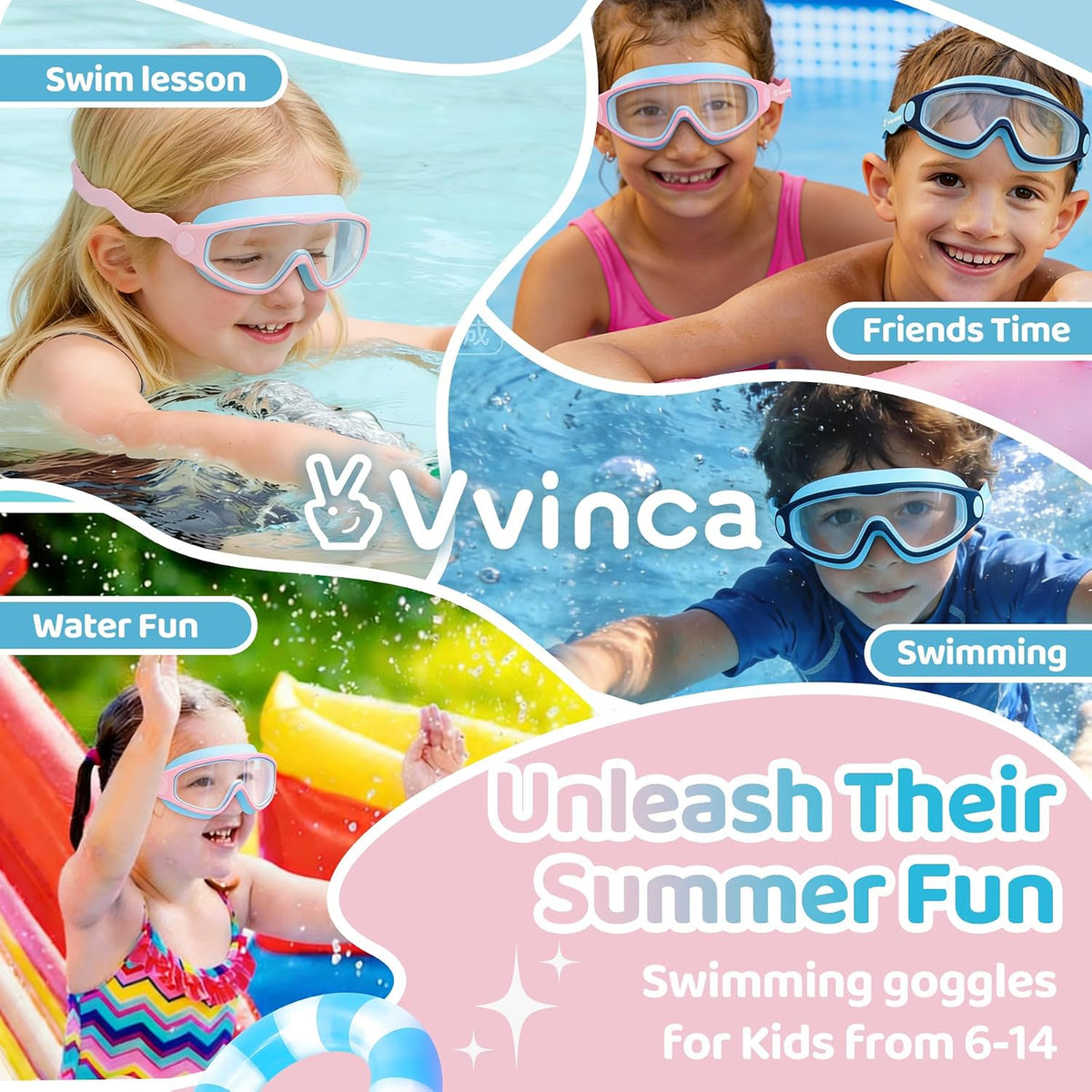 Kids Wide-View Wave-Strap Goggles - detail image 6