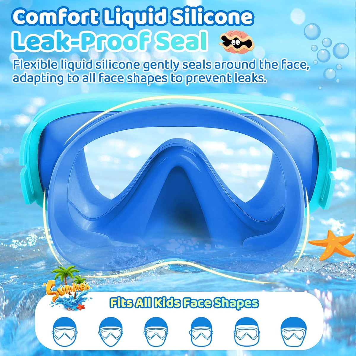Kids Fabric-Strap Dive Mask - detail image 4