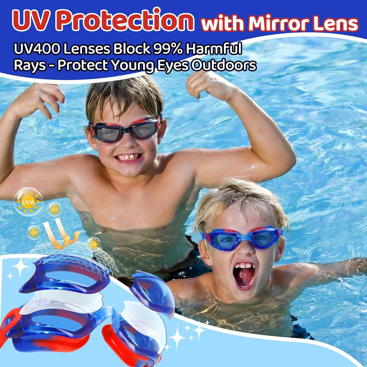 Kids Square Goggles — Choose Your Strap - detail image 1