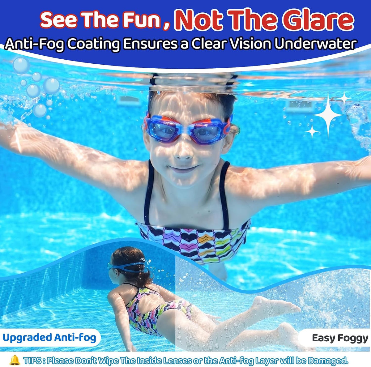 Kids Square Goggles — Choose Your Strap - detail image 4