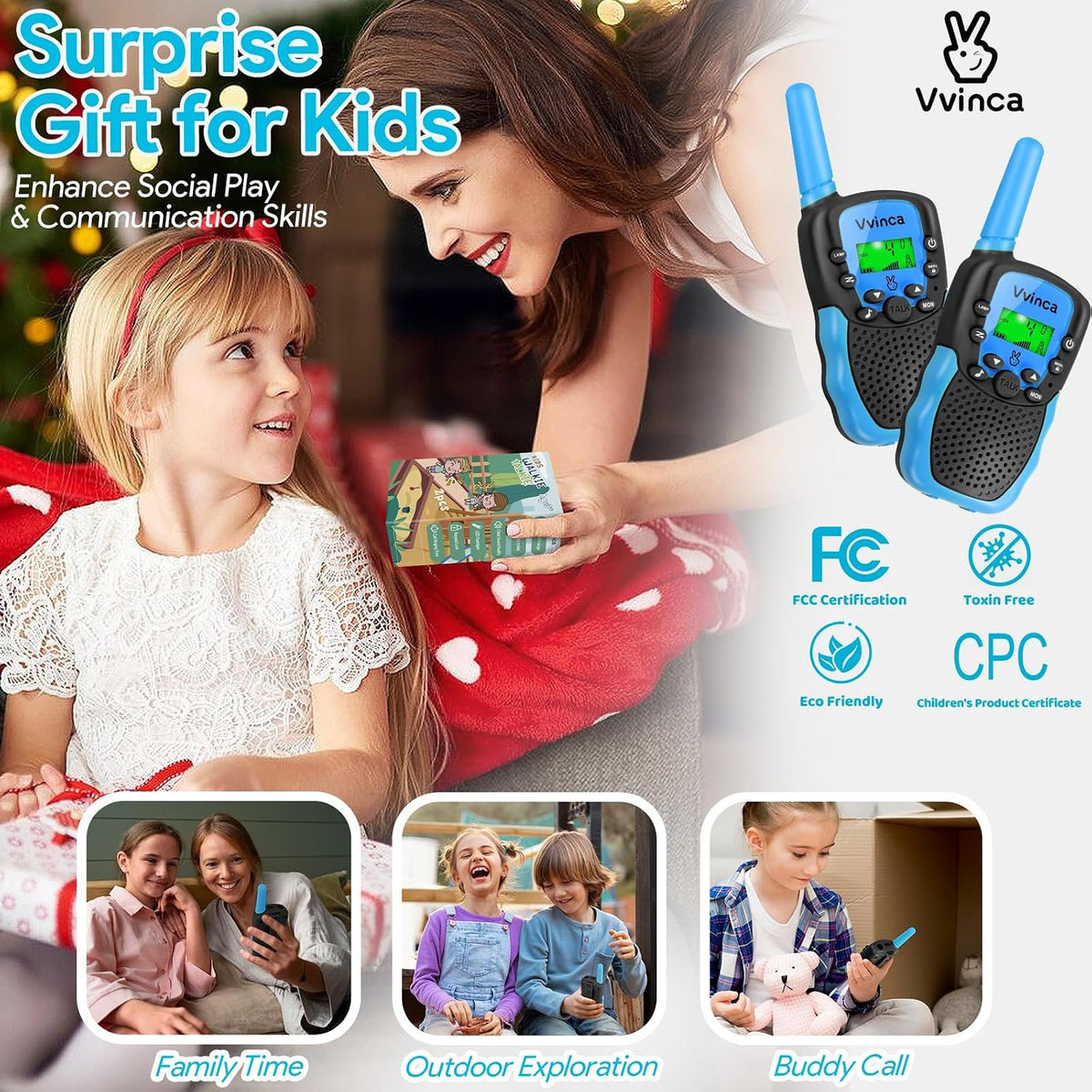 Rechargeable Kids Walkie Talkies - detail image 2