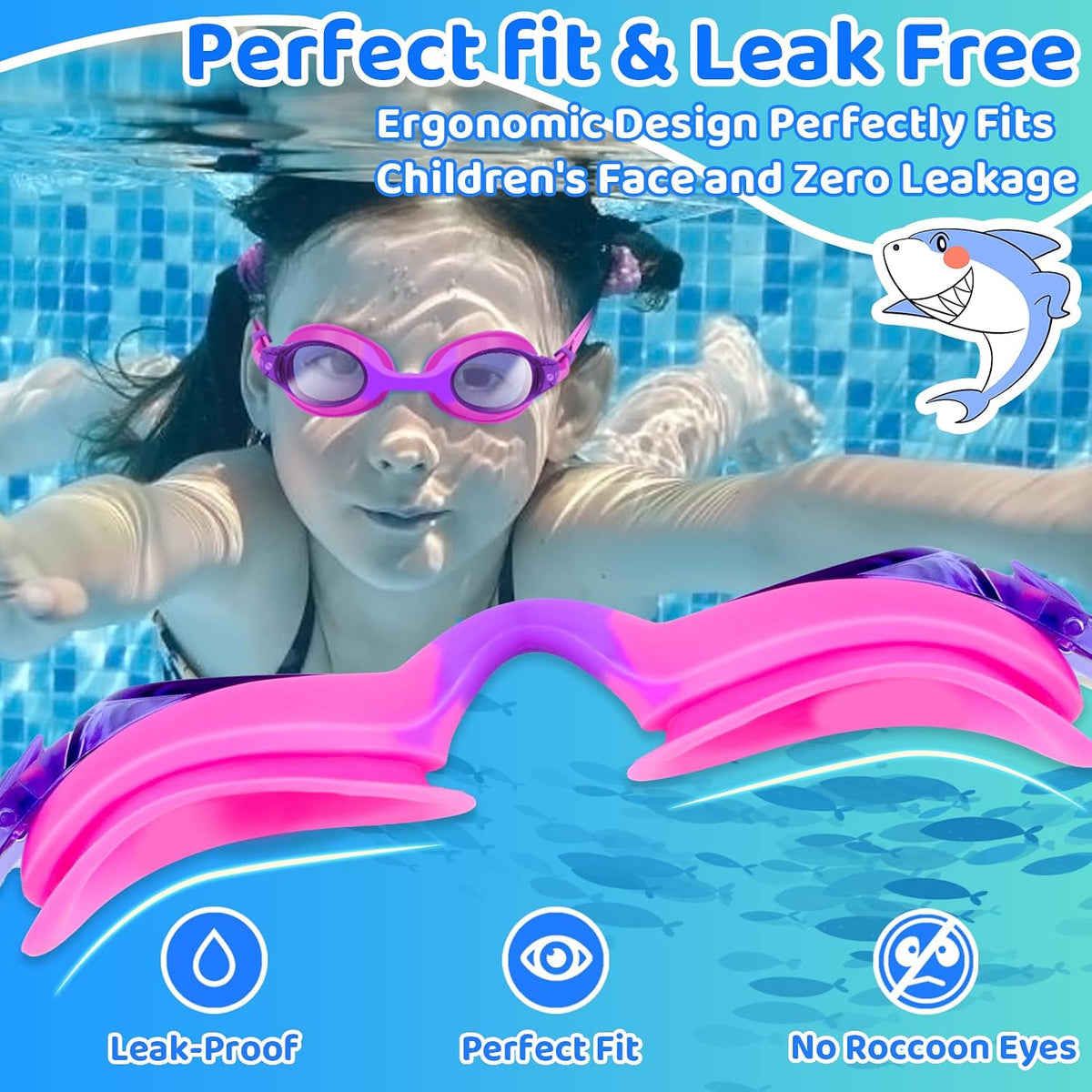 Kids Swim Goggles — 3 Pack - detail image 4