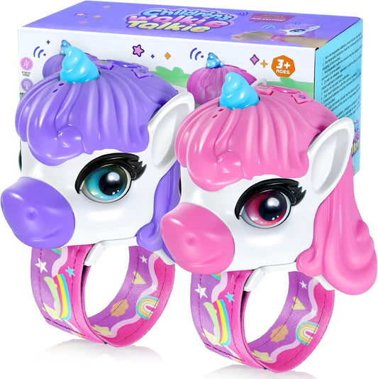 Kids Character Wristband Walkie Talkies - Unicorn / Pink+Purple