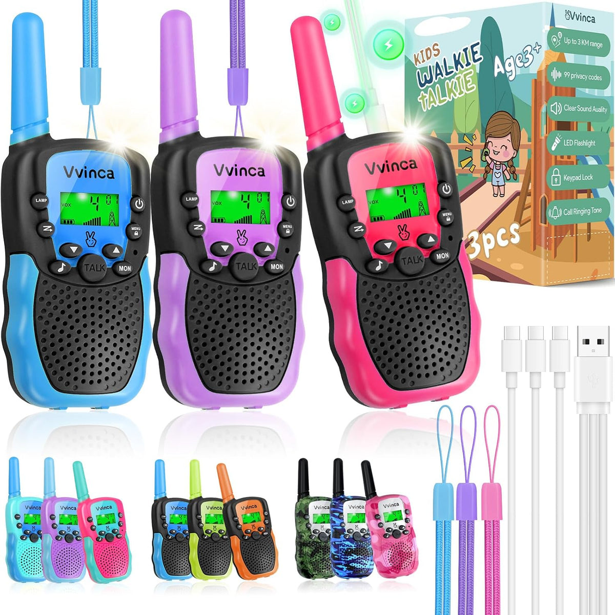 Rechargeable Kids Walkie Talkies - variant A000960 MAIN