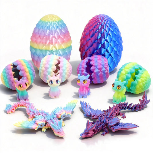 Articulated Crystal Dragon Family — 6-Piece Egg Set - image 1