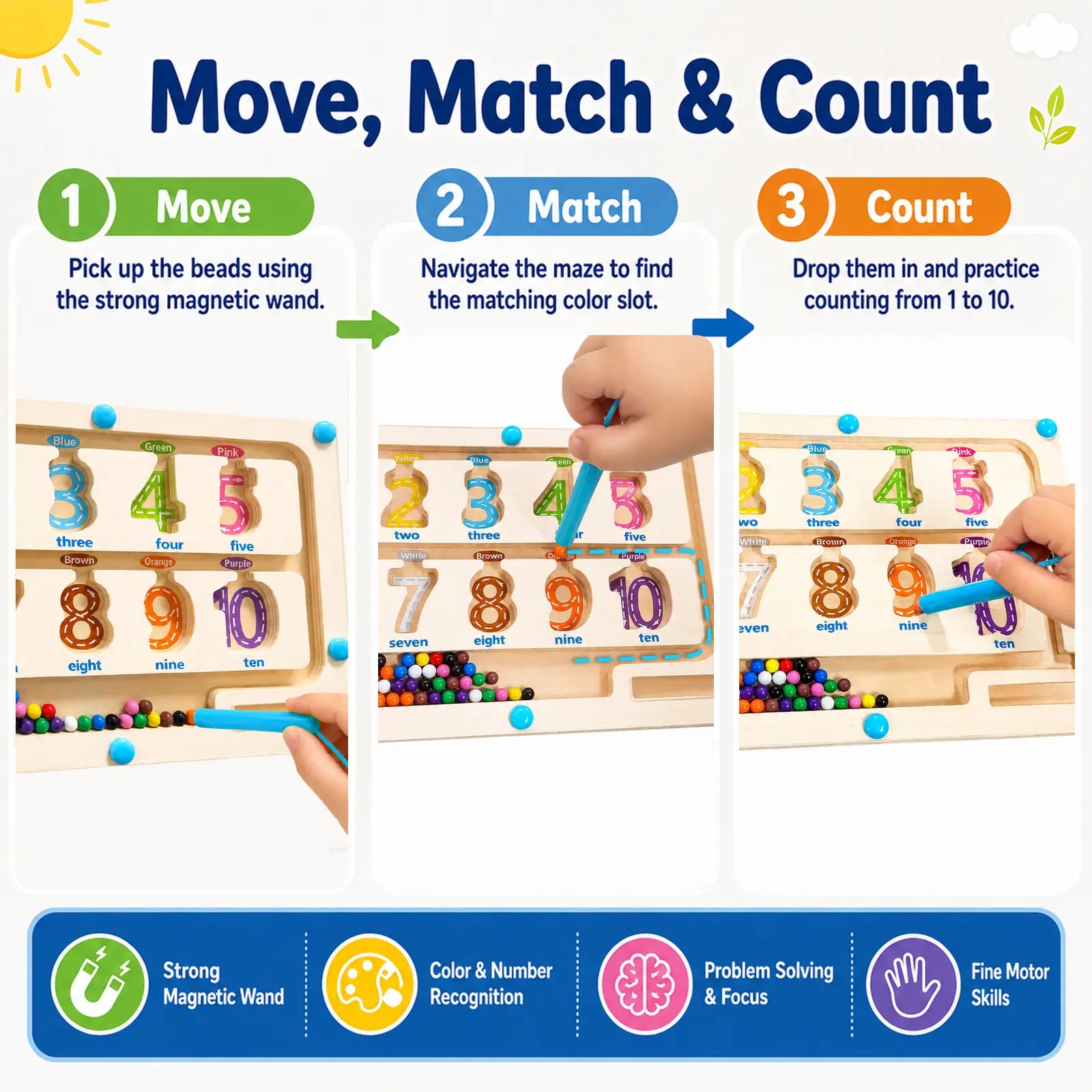 Wooden magnetic maze - image 4