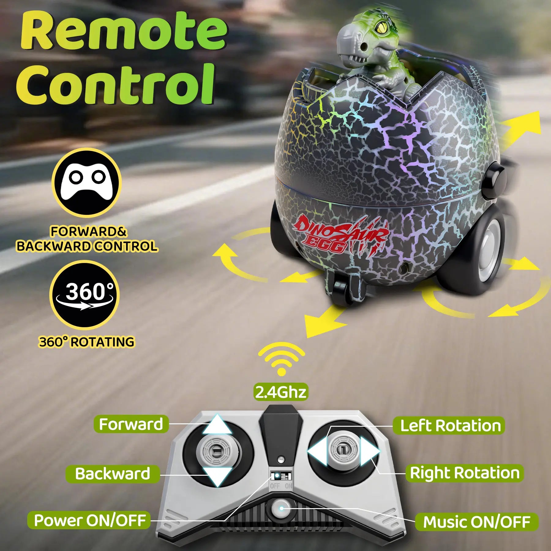 Remote Control Dinosaur Egg Battle Toys — 2 Pack - image 3